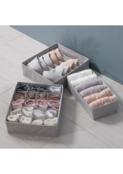 Set 3 x organizatoare inteligente pentru lenjerie intima, sosete, cravate, curele, 37 compartimente