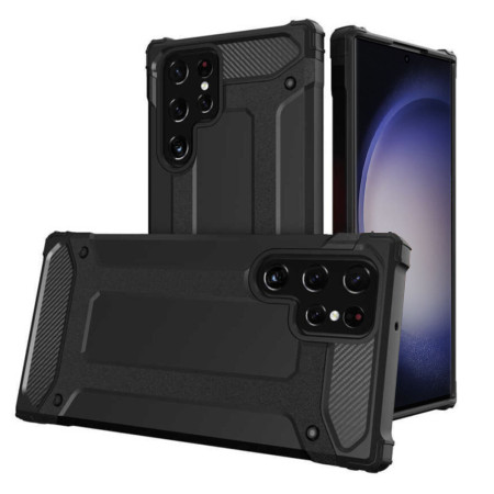 Husa telefon compatibila Samsung Galaxy S24 Ultra, Tech Hybrid Armor, Negru 