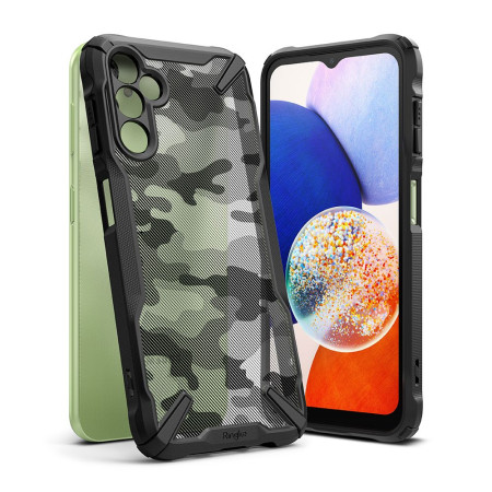 Husa Ringke Fusion X Design pentru Samsung Galaxy A14 4G / 5G, Camo Black