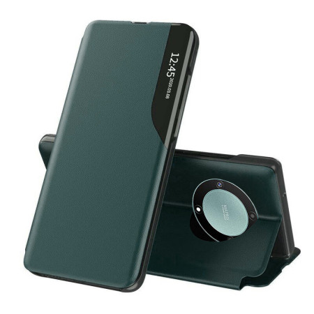 Husa Smart View compatibila cu Honor Magic5 Lite, tip Carte, Verde