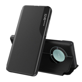 Husa Smart View compatibila cu Honor Magic5 Lite, tip Carte, Negru