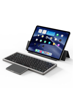 Husa cu tastatura iPad Apple, pentru iPad 10.2" 7th Gen 2019 / 8th Gen 2020 / 9th Gen 2021, Wireless, Bluetooth, Negru