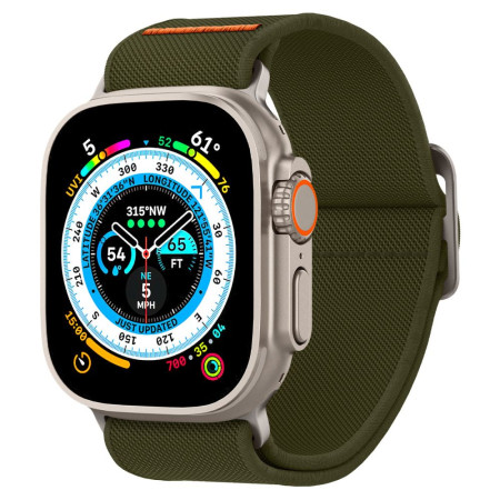 Bratara Smartwatch Spigen Apple Watch 1/2/3/4/5/6/7/8/SE/SE 2/Ultra (42/44/45/49mm), Fit Lite Ultra, Khaki
