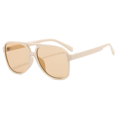 Ochelari de Soare cu protectie UV cu Lentile Polarizate PC (98061), Aviator, Bej