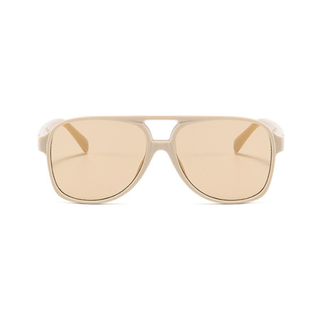 Ochelari de Soare cu protectie UV cu Lentile Polarizate PC (98061), Aviator, Bej