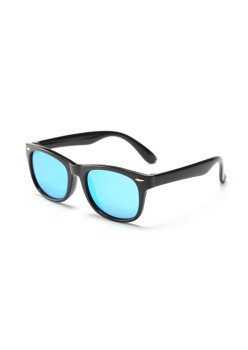 Ochelari de Soare pentru Copii cu protectie UV, Lentile Polarizate PC (D802), Patrati, 3-12 ani, Negru