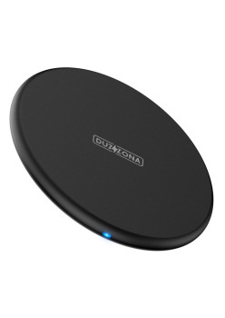 Incarcator Wireless Certificat Qi, cu Cablu USB-C 1m, 15W, Negru