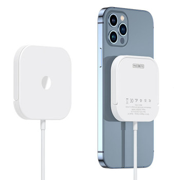 Incarcator Wireless Duzzona 3in1 (W7) pentru Android si Apple Devices, cu Desk Stand, 15W, Alb