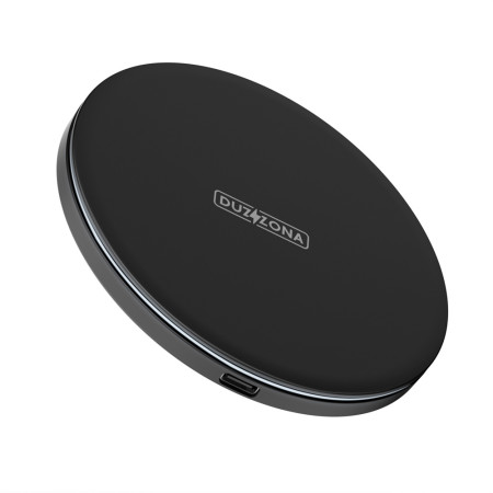 Incarcator Wireless Duzzona pentru Phones si AirPods, cu Cable Type-C, 1m, 15W, Negru