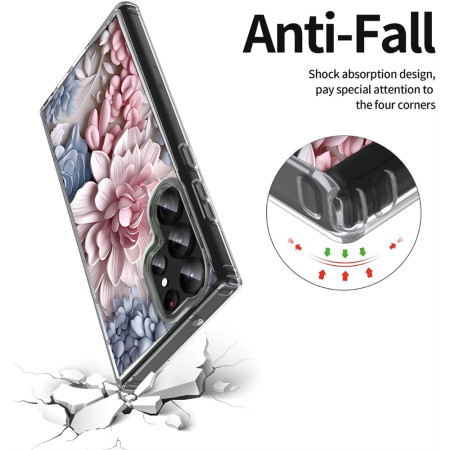Husa personalizata pentru Samsung Galaxy S24 Ultra, MagSafe Atasare Magnetica, 3D Flower Medley 10