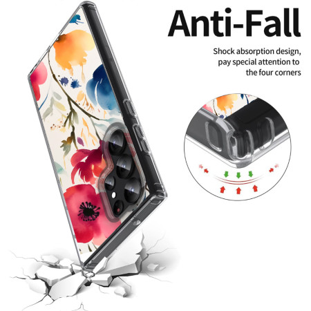 Husa pentru Samsung Galaxy S25 Ultra, Atasare Magnetica, MagSafe, Magsafe Model Floral 3