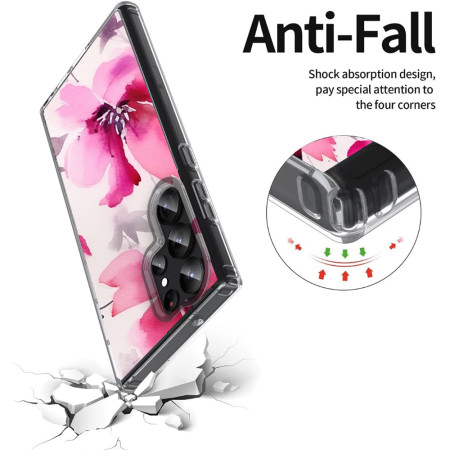 Husa pentru Samsung Galaxy S25 Ultra, Atasare Magnetica, MagSafe, Model Floral 6