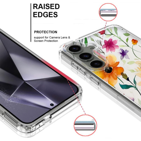 Husa personalizata compatibila Samsung Galaxy S23, MagSafe Atasare Magnetica, Antisoc, Model Floral 1