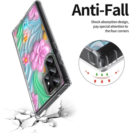 Husa personalizata pentru Samsung Galaxy S24 Ultra, MagSafe Atasare Magnetica, 3D Flower Medley 11