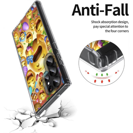 Husa pentru Samsung Galaxy S25 Ultra, Atasare Magnetica, MagSafe, Emoji Stop