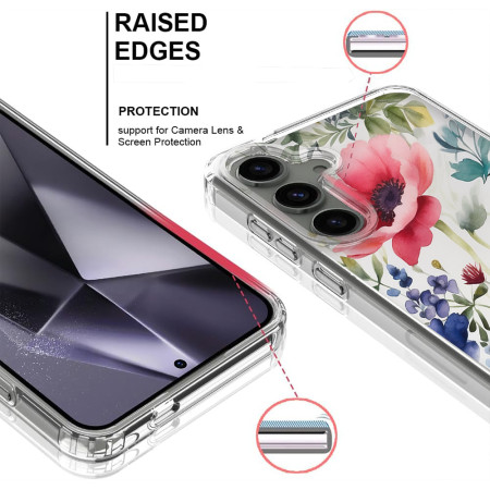 Husa personalizata compatibila Samsung Galaxy S23, MagSafe Atasare Magnetica, Antisoc, Model Floral 4