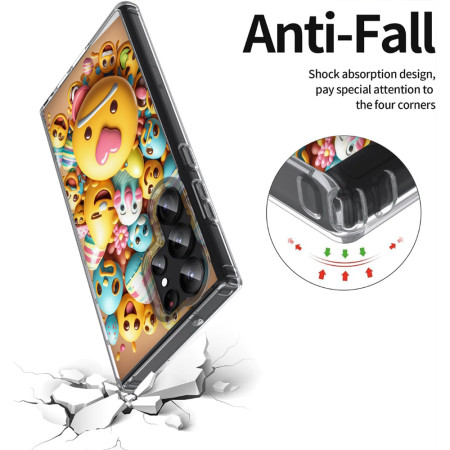 Husa personalizata pentru Samsung Galaxy S24 Ultra, MagSafe Atasare Magnetica, Emoji Smile