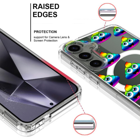 Husa personalizata pentru Samsung Galaxy S24, MagSafe Atasare Magnetica, Rainbow Poop