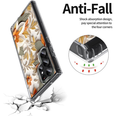 Husa pentru Samsung Galaxy S25 Ultra, Atasare Magnetica, 3D Flower Medley 3
