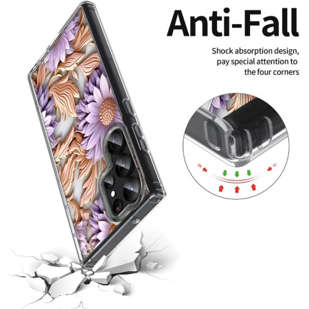 Husa personalizata pentru Samsung Galaxy S24 Ultra, MagSafe Atasare Magnetica, 3D Flower Medley 5