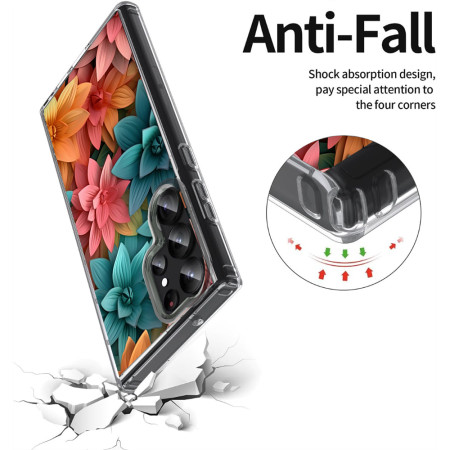 Husa personalizata pentru Samsung Galaxy S23 Ultra, MagSafe Atasare Magnetica, 3D Flower Medley 13