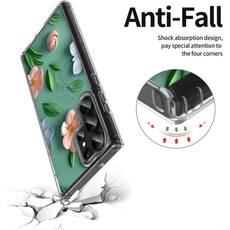 Husa personalizata pentru Samsung Galaxy S23 Ultra, MagSafe Atasare Magnetica, 3D Flower Medley 9