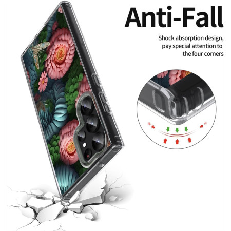 Husa personalizata pentru Samsung Galaxy S24 Ultra, MagSafe Atasare Magnetica, 3D Flower Medley 6