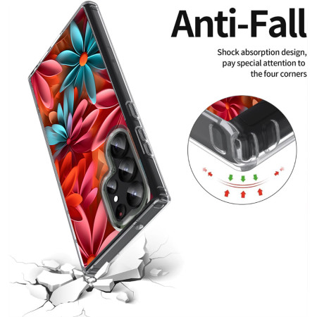 Husa personalizata pentru Samsung Galaxy S23 Ultra, MagSafe Atasare Magnetica, 3D Flower Medley 1