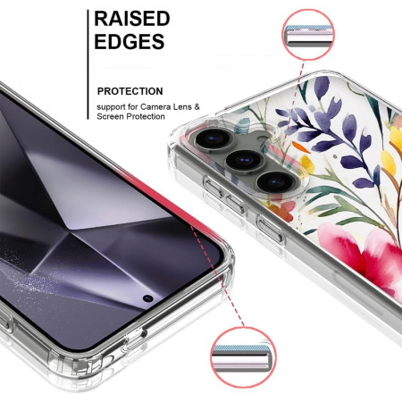 Husa personalizata compatibila Samsung Galaxy S23, MagSafe Atasare Magnetica, Antisoc, Model Floral 5