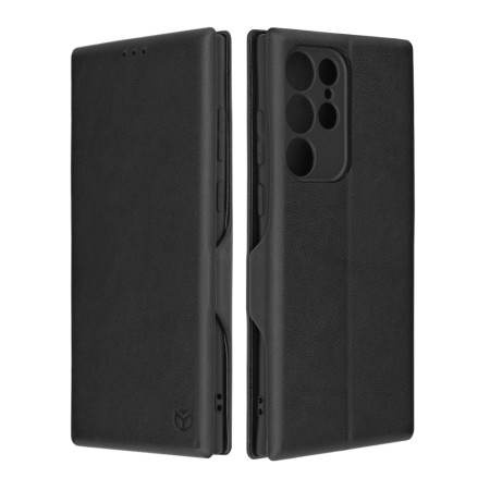 Husa tip carte Samsung Galaxy S22 Ultra Techsuit, Inchidere Magnetica, Negru