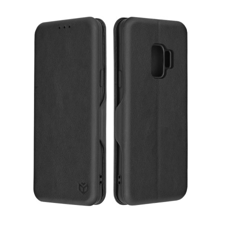 Husa tip carte Samsung Galaxy S9 Techsuit, Inchidere Magnetica, Negru