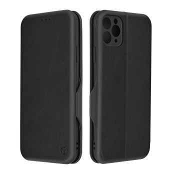 Husa tip carte pentru Apple iPhone 11 Pro Max Techsuit, Inchidere Magnetica, Negru