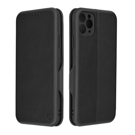 Husa tip carte pentru Apple iPhone 11 Pro Max Techsuit, Inchidere Magnetica, Negru