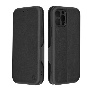 Husa tip carte pentru Apple iPhone 12 Pro Techsuit, Inchidere Magnetica, Negru