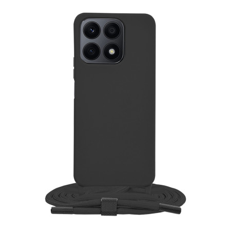 Husa cu Snur compatibila Honor X8a, Prindere la gat Regrabila, Crossbody, Negru