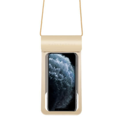 Husa subacvatica telefon waterproof and snowproof compatibila cu modelele Apple iPhone, pana la 6,9’, IPX8, 30m, Gold