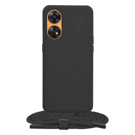 Husa cu Snur compatibila Oppo Reno 8T Prindere la gat Regrabila, Crossbody, Negru