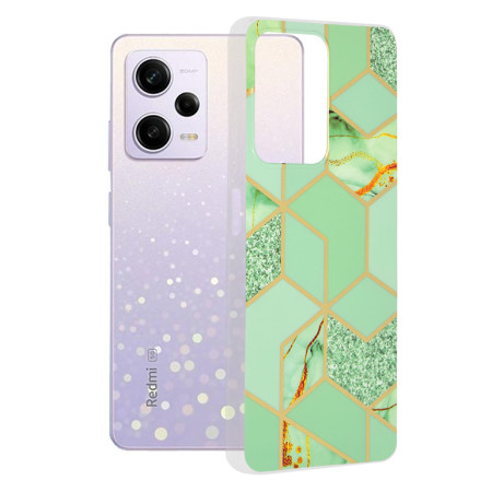 Husa telefon compatibila Xiaomi Redmi Note 12 Pro / Poco X5 Pro, Marble Personalizata, Green Hex