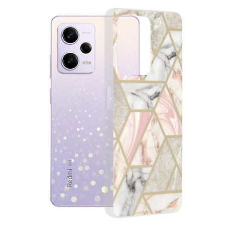 Husa telefon compatibila Xiaomi Redmi Note 12 Pro / Poco X5 Pro, Marble Personalizata, Pink Hex