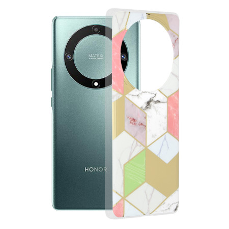 Husa telefon compatibila Honor Magic 5 Lite, Marble Personalizata, Purple Hex