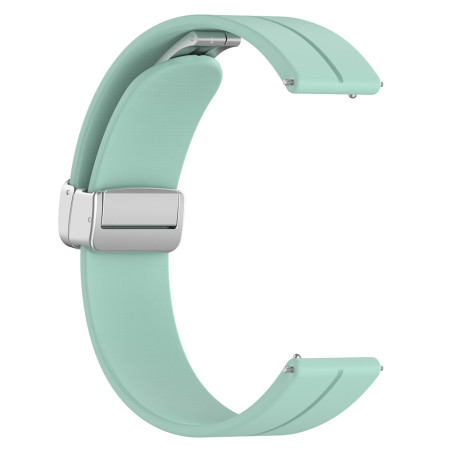 Bratara Smartwatch Samsung Galaxy Watch 4/5/Active 2, Huawei Watch GT 3 (42mm)/GT 3 Pro (43mm) compatibila, Catarama Metalica, Minimalista, Verde