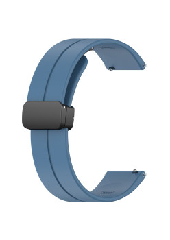 Bratara Smartwatch Samsung Galaxy Watch 4/5/Active 2, Huawei Watch GT 3 (42mm)/GT 3 Pro (43mm) compatibila, Catarama Metalica, Minimalista, Blue
