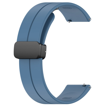 Bratara Smartwatch Samsung Galaxy Watch 4/5/Active 2, Huawei Watch GT 3 (42mm)/GT 3 Pro (43mm) compatibila, Catarama Metalica, Minimalista, Blue