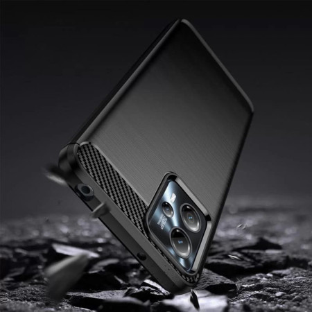 Husa Carbon Motorola Moto G13 / G23 / G53 compatibila, Protect Anti-Soc, Negru