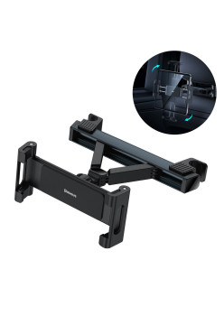 Suport tetiera tableta sau telefon, ajustabil, Baseus, Negru