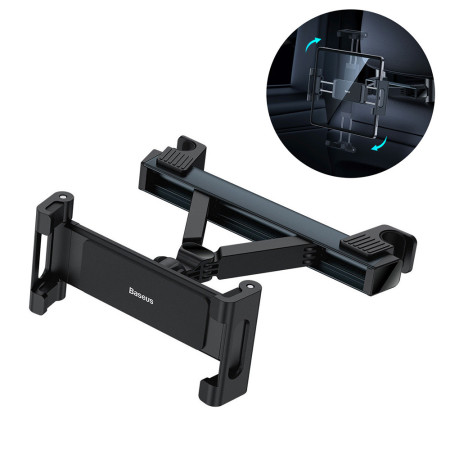 Suport tetiera tableta sau telefon, ajustabil, Baseus, Negru