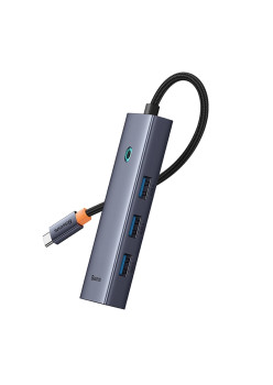 Docking Station Baseus Type-C to 4x USB3.0, 5Gbps, Space Grey
