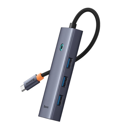 Docking Station Baseus Type-C to 4x USB3.0, 5Gbps, Space Grey