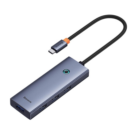 Docking Station Baseus Type-C to 4x USB3.0, 5Gbps, Space Grey