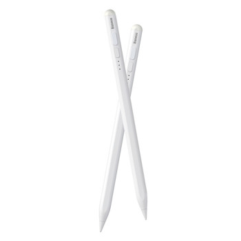 Stylus Touch Pen Baseus TP Profesional cu 2 penite, Pix Compatibil iPad Apple, Functie de Respingere a Palmei, Functie Tilt, Pencil Magnetic, Penite 2 anti-zgarietura, Alb